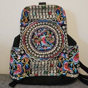 Embroidered Multicolor Backpack